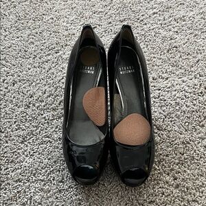 Stuart Weitzman Glossy Black Patent Heels